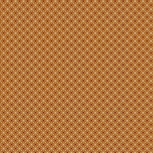 May include: A seamless pattern with a repeating geometric design. The pattern features a grid of small white circles and white lines forming a star shape. The background is a solid brown color.
