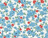 Basket of Blooms Floral Lake for Robert Kaufman 1930 s Reproduction Fabric