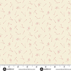 Sewing Basket Pin Up Rose Quartz by Laundry Basket Quilts for Andover