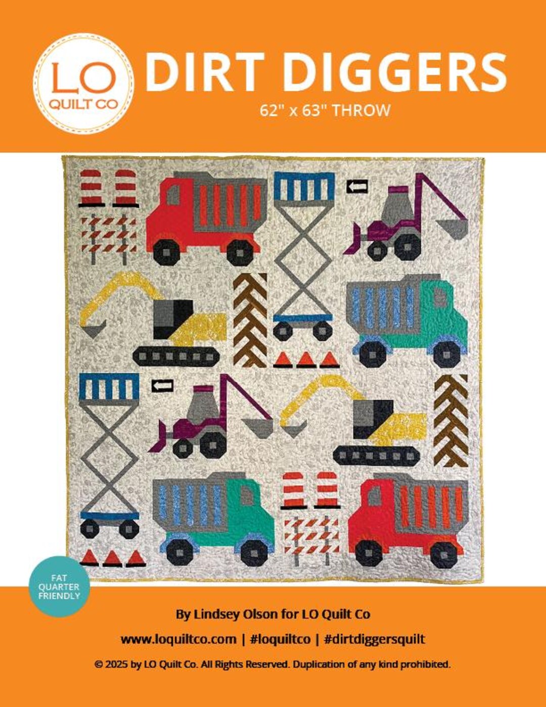 Dirt Diggers Quilt Pattern by LO Quilt Co. - Etsy