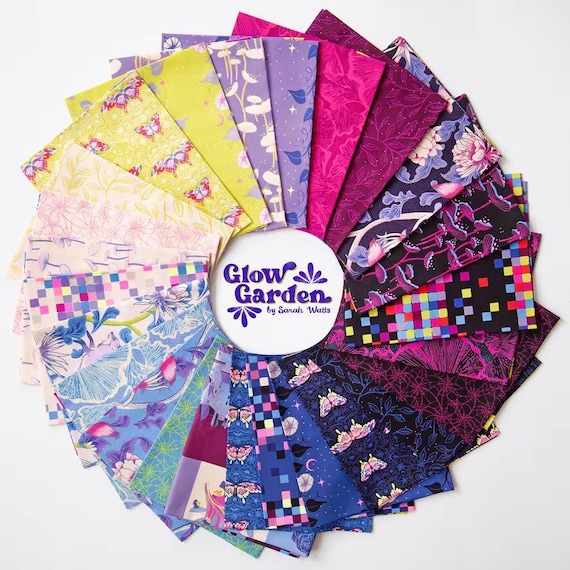 Glow Garden Ginko Lindley Blue by Sarah Watts for Moda Fabrics - Etsy