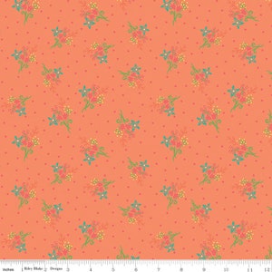 Gingham Cottage Scatter Floral Rouge by Heather Petersen for Riley Blake Designs