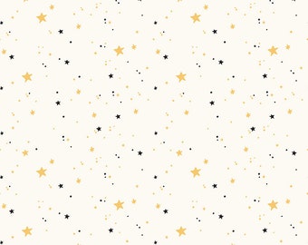 Sophisticated Halloween Stars Cream by My Mind's Eye for Riley Blake Designs