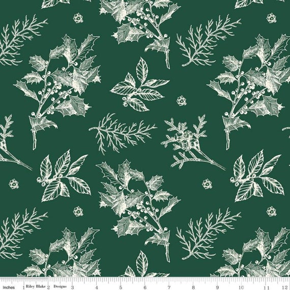 Old Fashioned Christmas Sprigs Forest for Riley Blake Designs 
