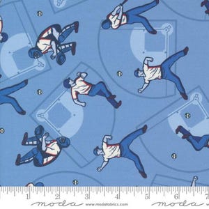Play Ball Home Run Sky by Moda Fabrics