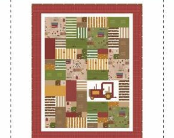 Patrón de colcha de campos acolchados de Jennifer Long de Bee Sew Inspired