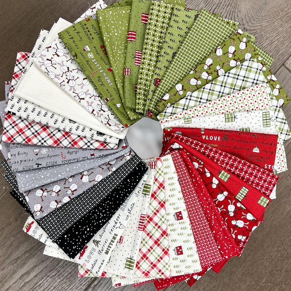 ♡winter fabric paper セット♡ Blizzard the Woods Vanilla Black by Sweetwater Fabrics From Moda