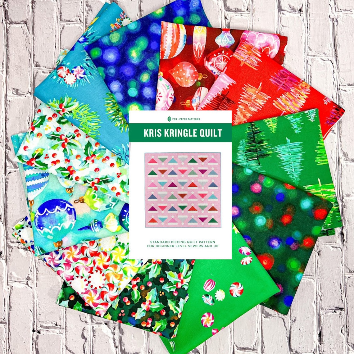Kris Kringle Quilt Kit Featuring Pen Paper Patterns Etsy