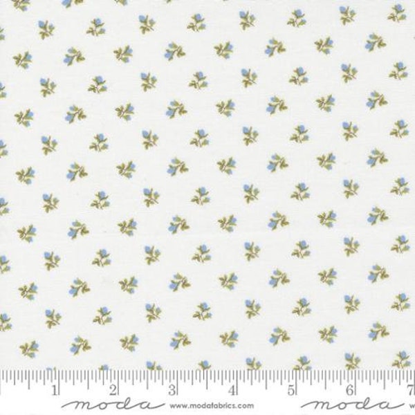 Sweet Liberty Accent Floral Linen White by Brenda Riddle Designs for Moda Fabric