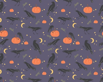 Sophisticated Halloween Vintage Crow Heather by My Mind's Eye for Riley Blake Designs