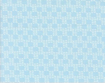 Emmitt and Ivy Sweater Stripes Sky par Sweetwater pour Moda Fabrics