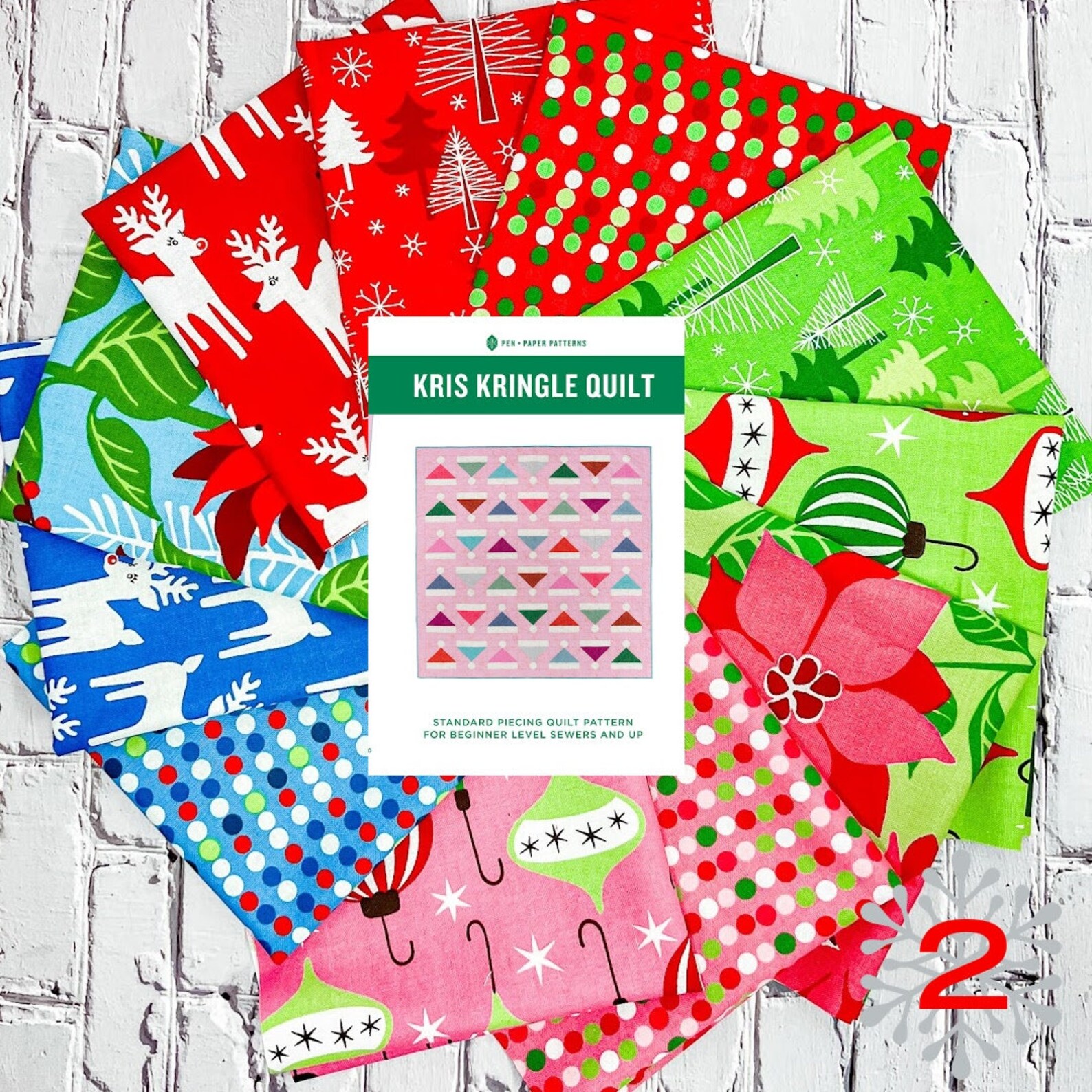 Kris Kringle Quilt Kit Featuring Pen Paper Patterns Etsy