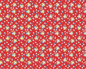 Storytime 30s Bo Peep Red by RBD for Riley Blake Designs