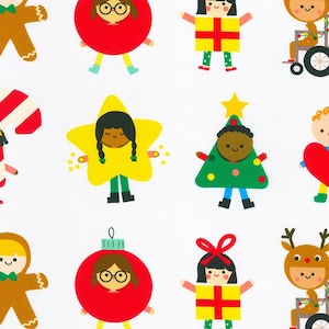 Merry Cheer Kids Multi by Ann Kelle for Robert Kaufman END OF BOLT