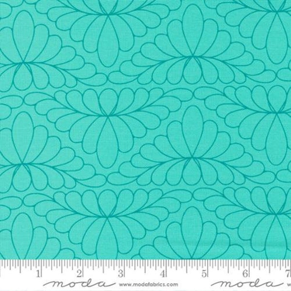 Rainbow Sherbet Feather Pistachio by Sariditty for Moda Fabrics