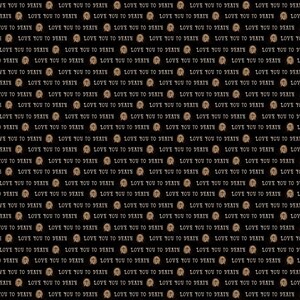 Gothic Halloween Love You Black by Dan DiPaolo for Clothworks
