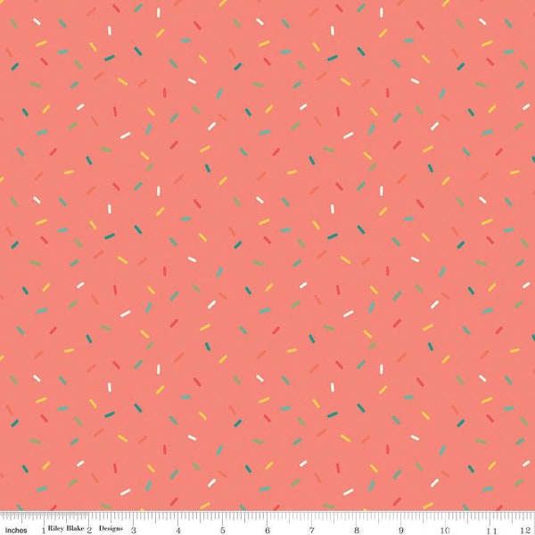 Gingham Cottage Confetti Coral by Heather Petersen for Riley Blake Designs