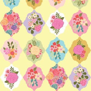 Calico Cowgirls Wallpaper Roses Yellow by Poppie Cotton
