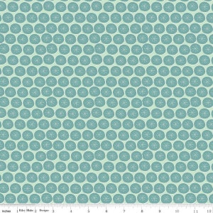 Arrival of Winter Flakes Mint by Sandy Gervais for Riley Blake END OF BOLT