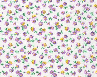 Flowerhouse Basics 1930s Tossed Daisies Pansy by Debbie Beaves for Robert Kaufman