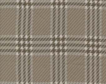 May include: A seamless pattern featuring a classic houndstooth and plaid design. The pattern incorporates a grid of intersecting lines in shades of brown, tan, and white, creating a textured, woven appearance. This design is suitable for fabric, wallpaper, or digital backgrounds.