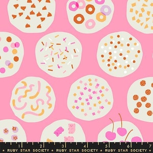 Sugar Cone Ice Cream Toppings Flamingo by Kimberly Kight for Ruby Star Society END OF BOLT
