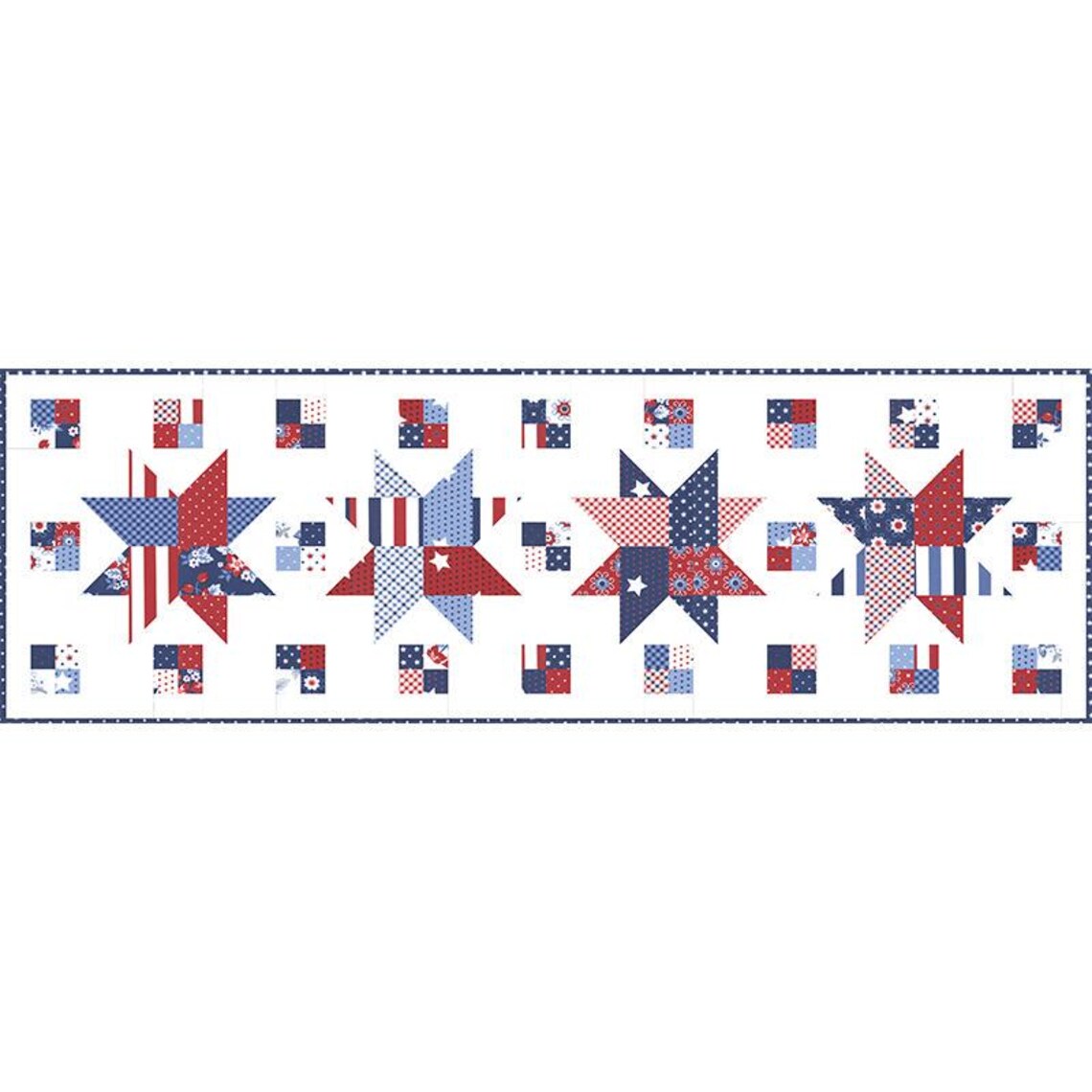 Woven Stars Table Runner Pattern by Branch and Blume - Etsy