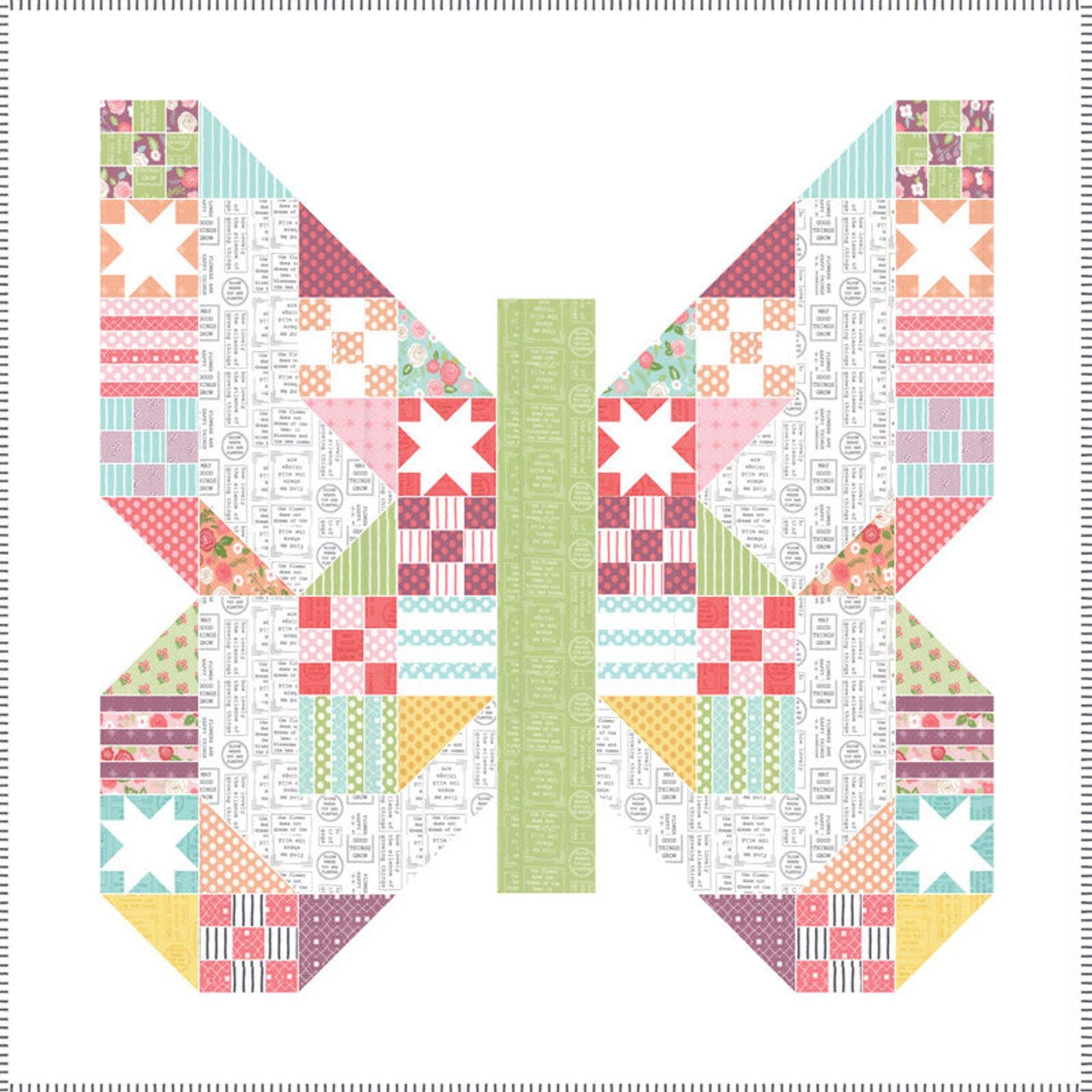 Butterfly Patch Quilt Pattern Lella Boutique Vanessa Etsy