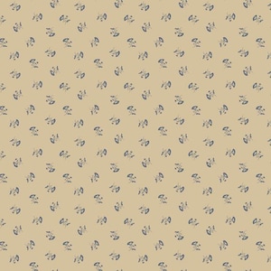 Sample Shirtings Flowers Blue by Paula Barnes for Marcus Fabrics