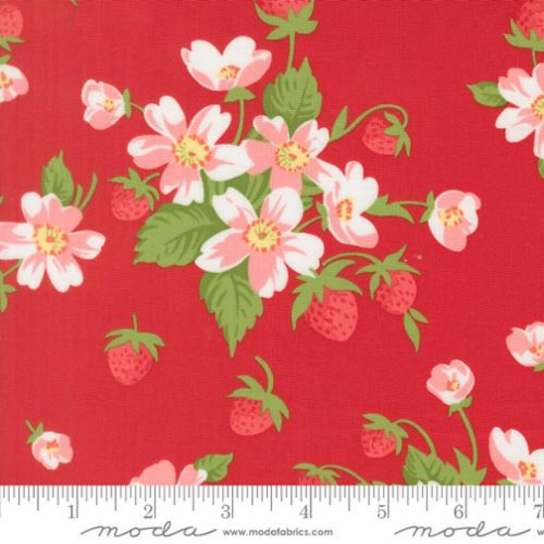 Bloomsberry in Bloom Red by Camille Roskelley for Moda Fabrics - Etsy
