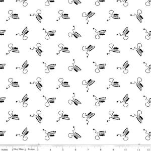 Press on Mini Irons Black by J. Wecker Frisch for Riley Blake Designs