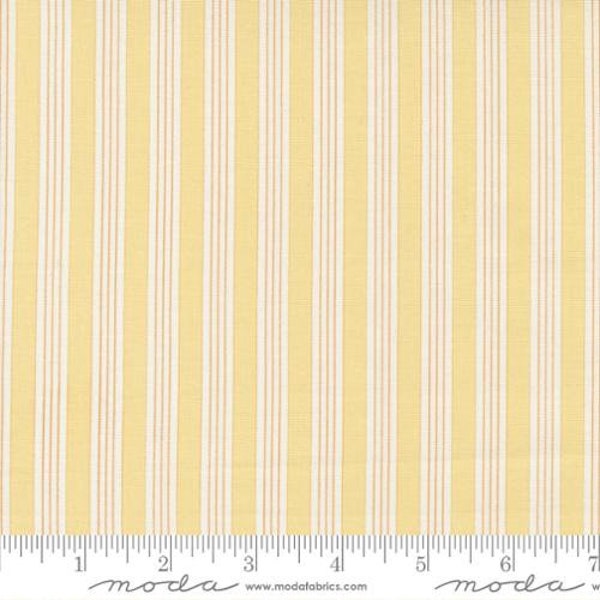 Fruit Cocktail Ticking Stripe Pineapple by Fig Tree Co for Moda Fabric