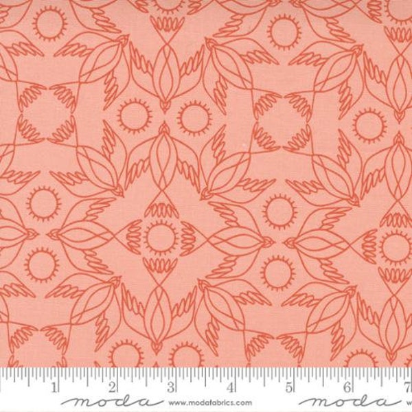 Birdsong Kaleidoscope Peach by Gingiber for Moda Fabrics- END OF BOLT