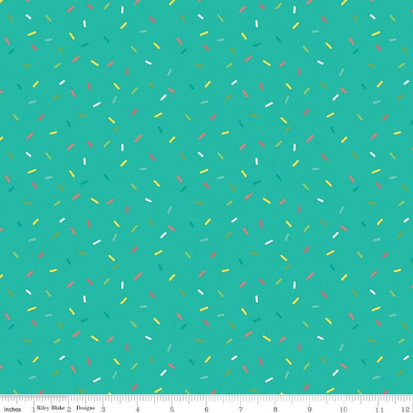 Gingham Cottage Confetti Teal by Heather Petersen for Riley Blake Designs