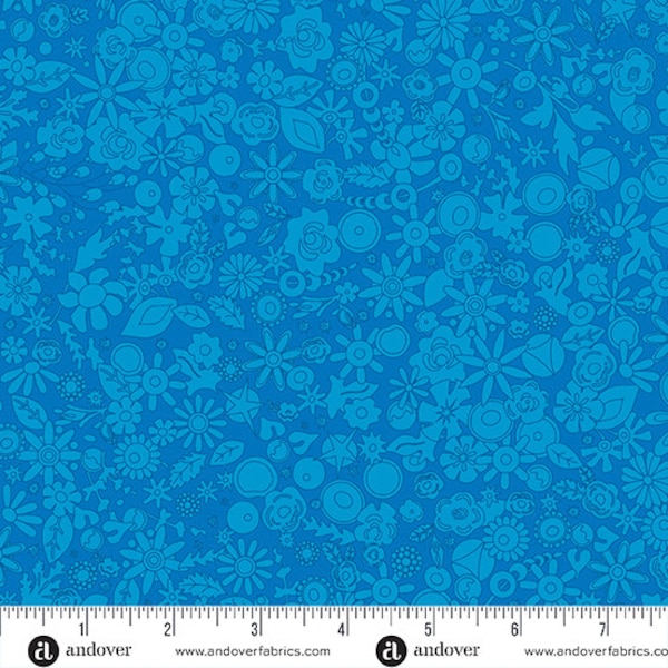 Sun Print 2024 Woodland Cobalt by Alison Glass for Andover Fabric
