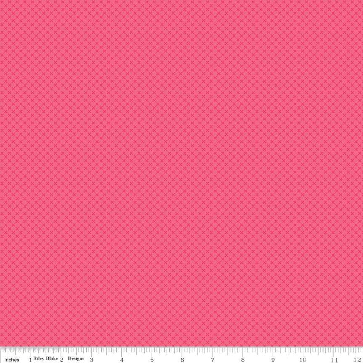 Kisses Raspberry Tone on Tone Fabric Riley Blake END OF BOLT