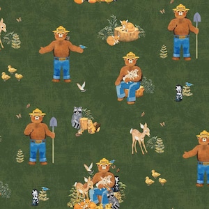 Friends of Smokey Bear Main Forest for Riley Blake
