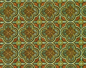 Warm Welcome Medallion Walnut by Lynnea Washburn for Robert Kaufman Fabrics