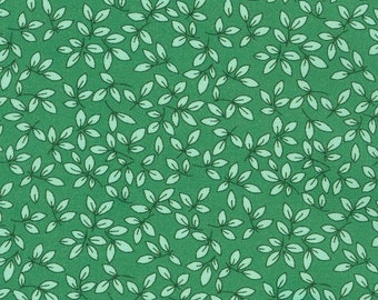 Flowerhouse Basics 1930s Foliage Green by Debbie Beaves for Robert Kaufman