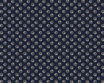Anna B'S Indigos Dot Navy by Carrie Quinn for Marcus Fabrics