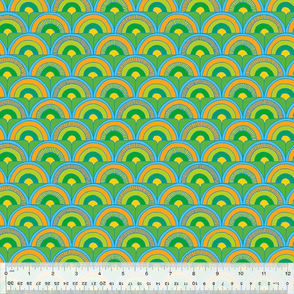 Summer Lovin Arches Green by Shayla Wolf for Windham Fabrics