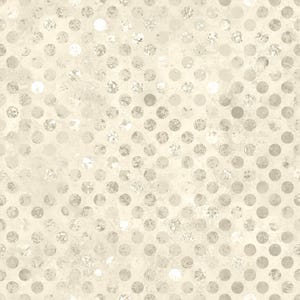 May include: A seamless pattern featuring a cream-colored background with a repeating pattern of silver-colored, slightly textured circles. The circles are arranged in a grid-like formation, creating a subtle, elegant texture.