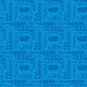 Thomas & Friends Text Blue