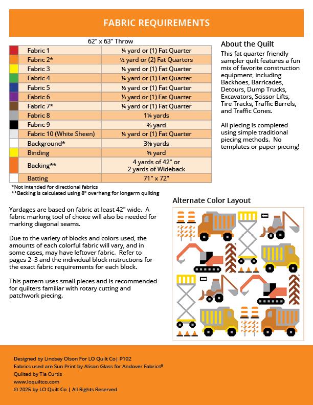 Dirt Diggers Quilt Pattern by LO Quilt Co. - Etsy