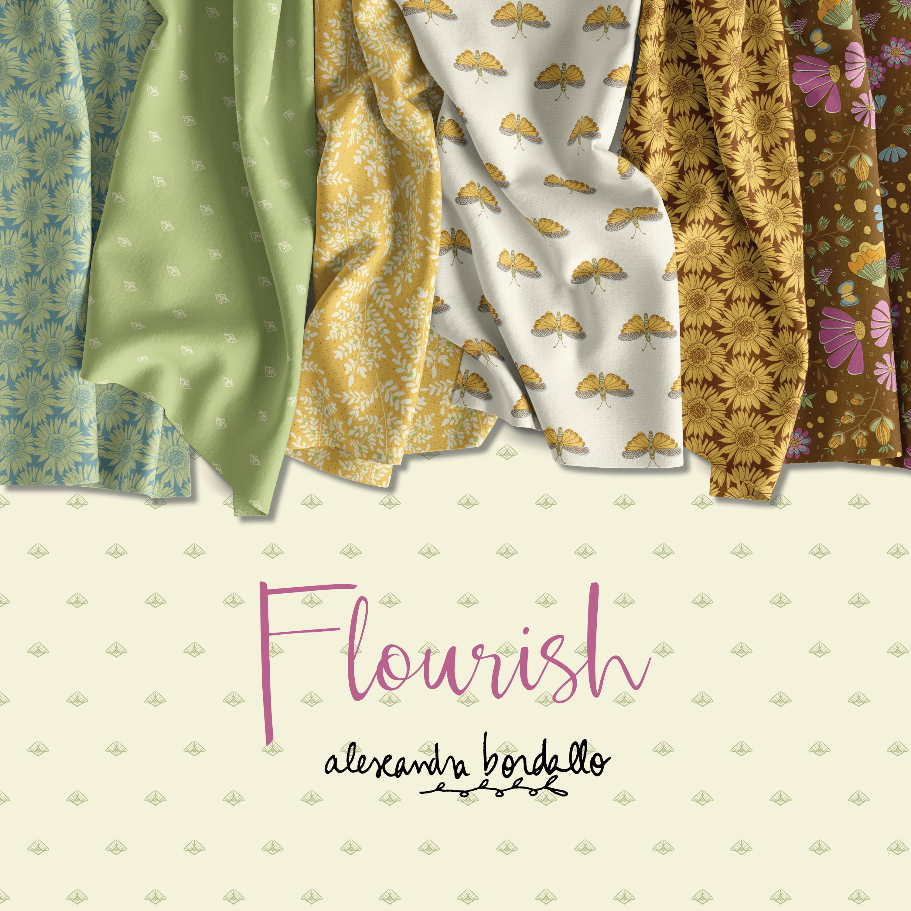 Flourish Daisy Dream Pink by Alexandra Bordallo for Andover