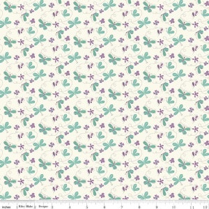 Hello Spring Butterflies Cream by Sandy Gervais for Riley Blake