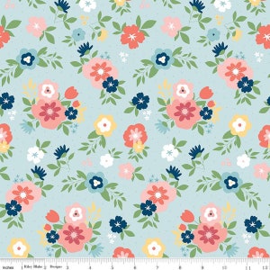 Sew Much Fun Main Floral Sky by Echo Park Paper Co. from Riley Blake