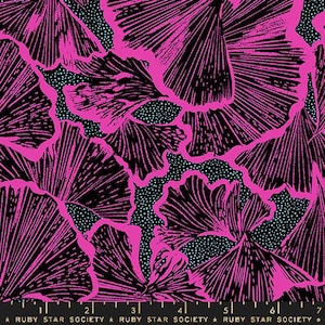 Glow Garden Ginko Black by Sarah Watts for Moda Fabrics