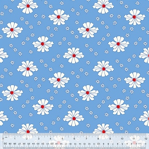 Tela Garden Party Meadow Blue de Whistler Studio para Windham Fabrics