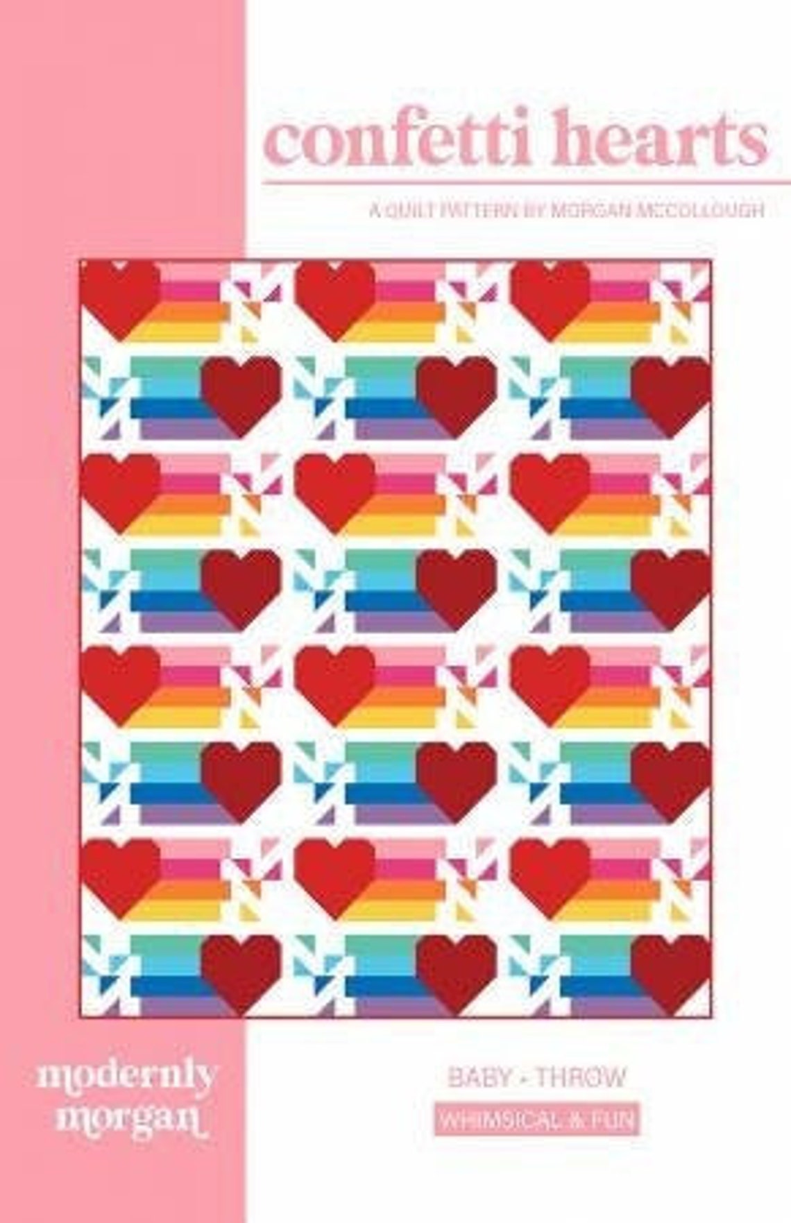 Confetti Hearts Quilt Pattern by Modernly Etsy
